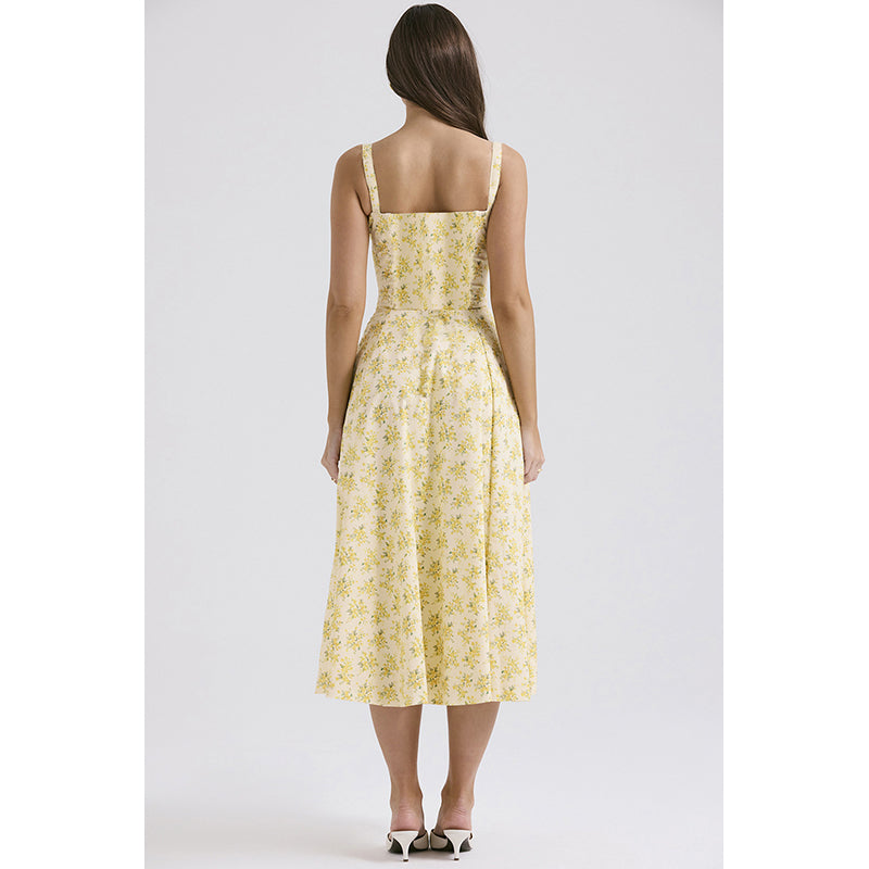 Floral Print Fit & Flare Midi Dress