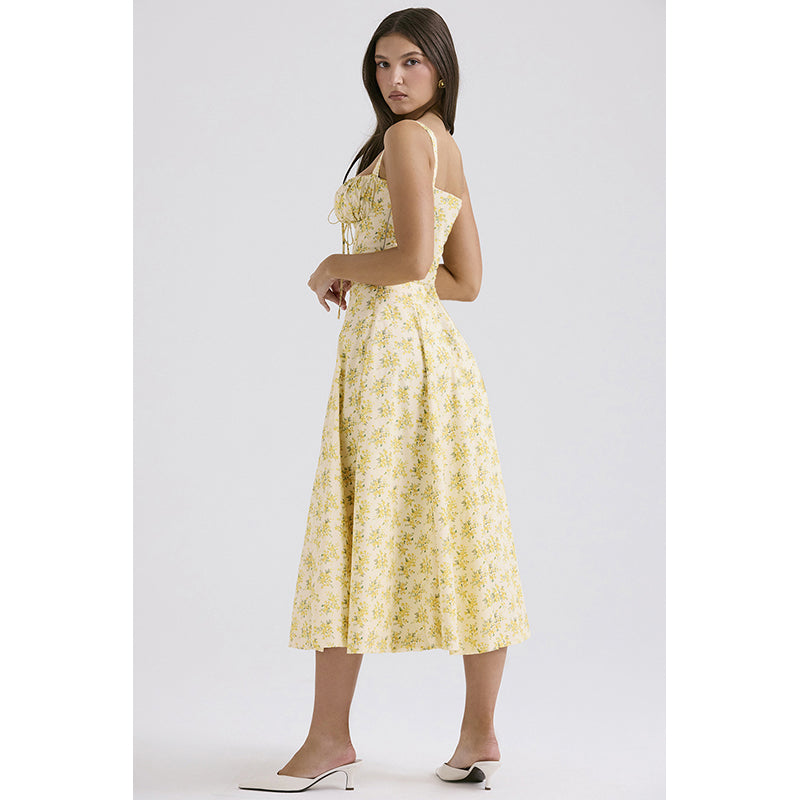 Floral Print Fit & Flare Midi Dress