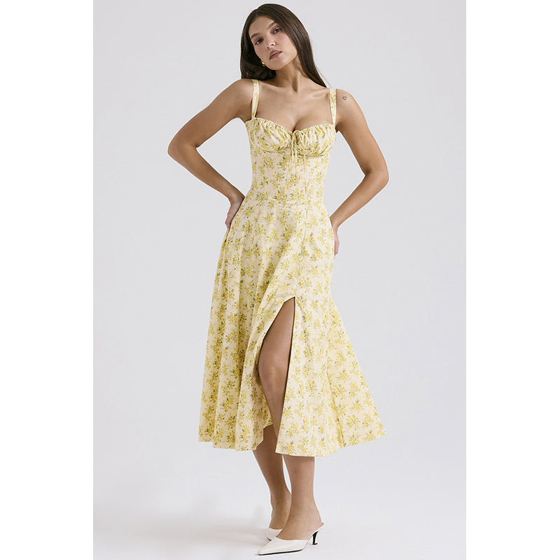 Floral Print Fit & Flare Midi Dress