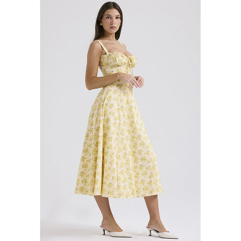 Floral Print Fit & Flare Midi Dress