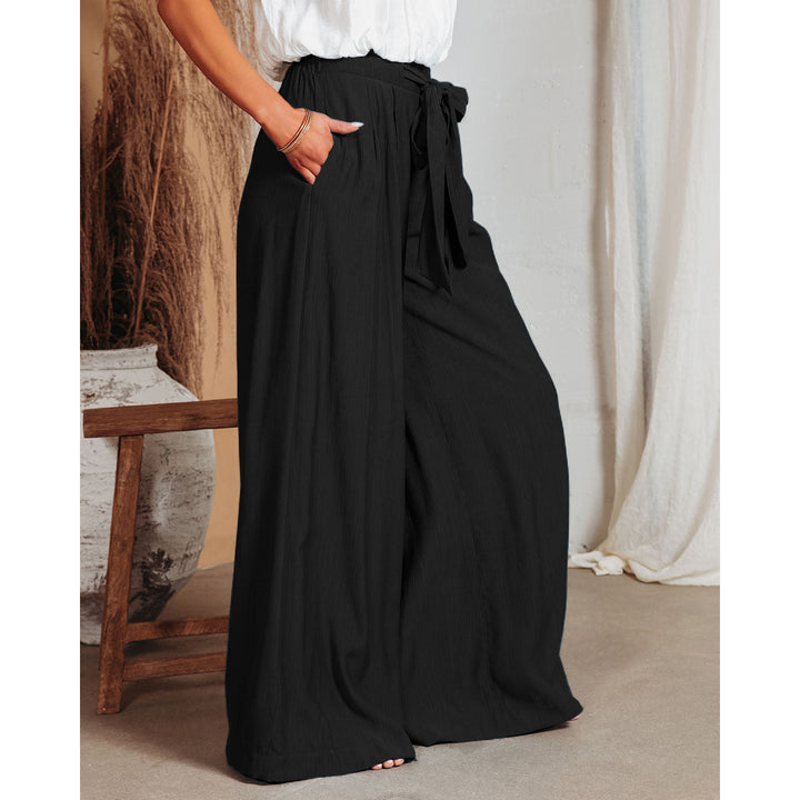 Women Black Mid-Rise Flared Fit Trousers