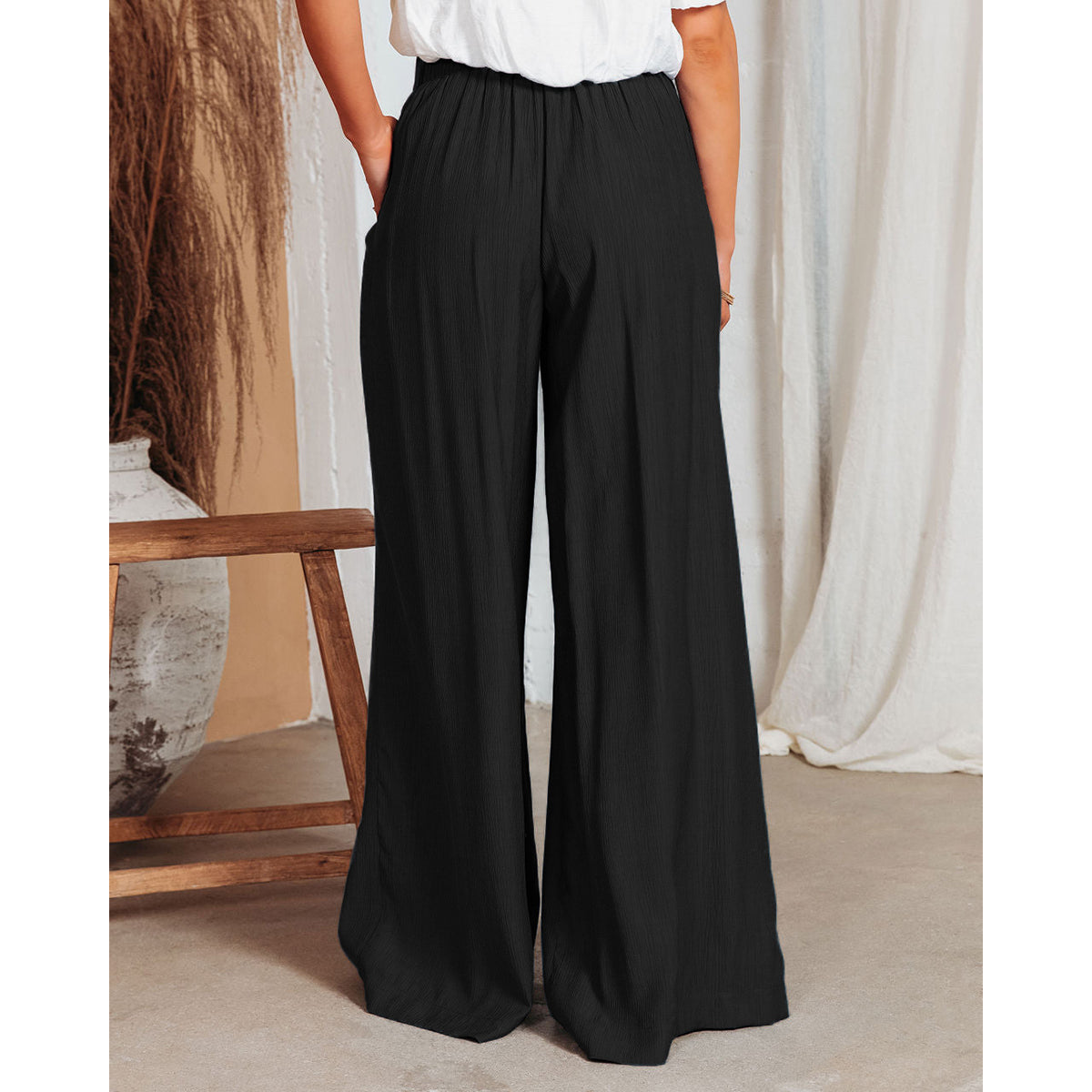 Women Black Mid-Rise Flared Fit Trousers