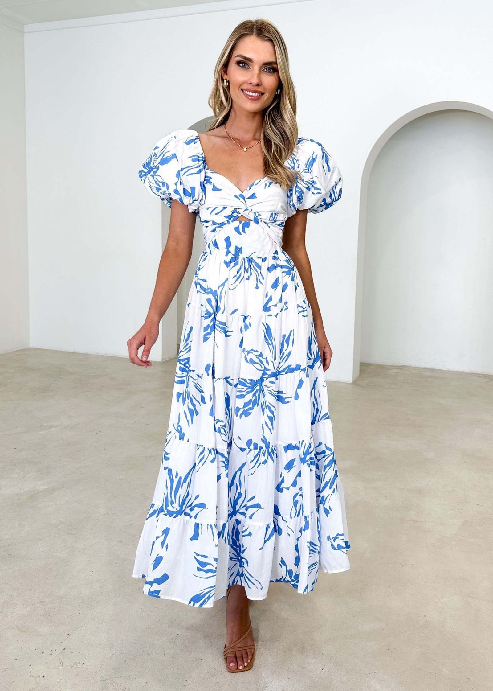 Women Floral Print Maxi Dress