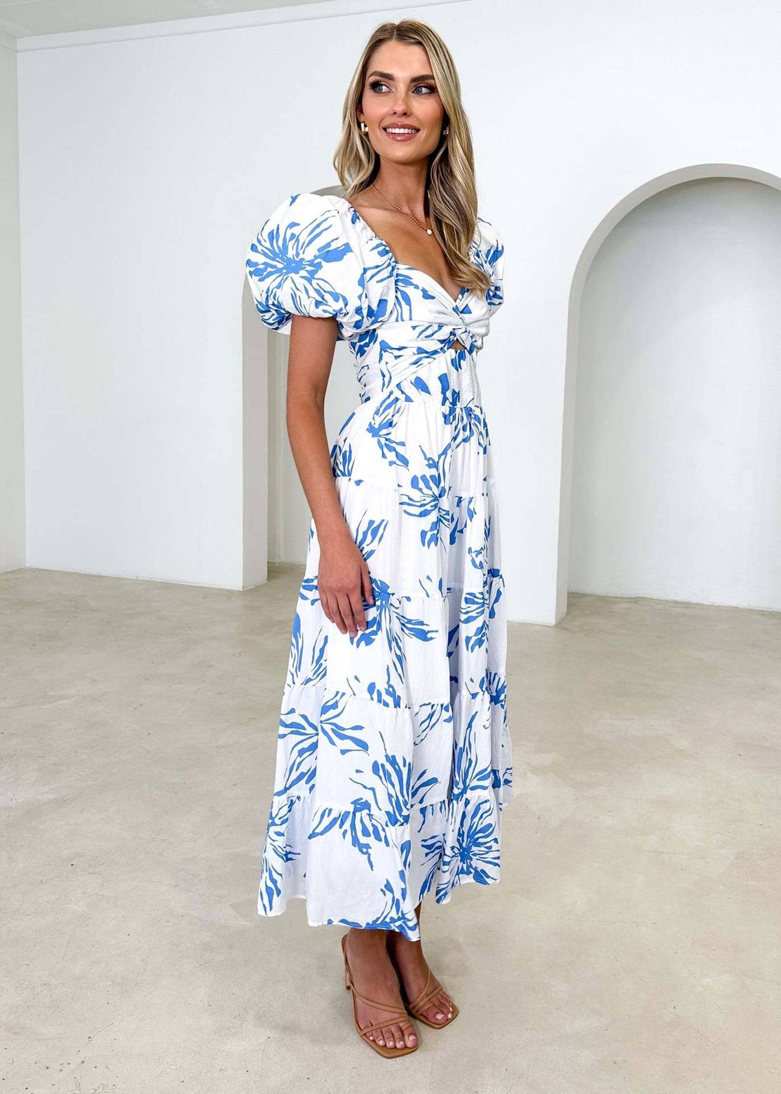 Women Floral Print Maxi Dress