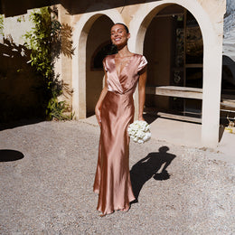 Pink Fit & Flare Maxi Dress