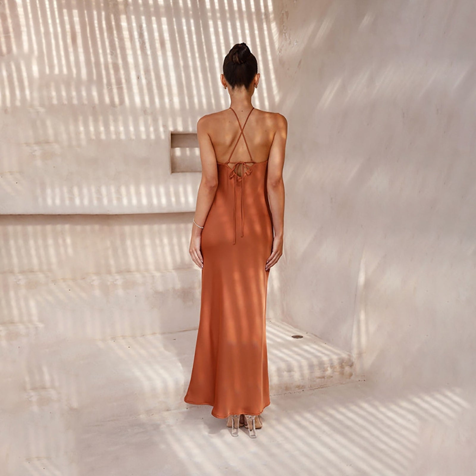 Women Halter Neck Maxi Dress