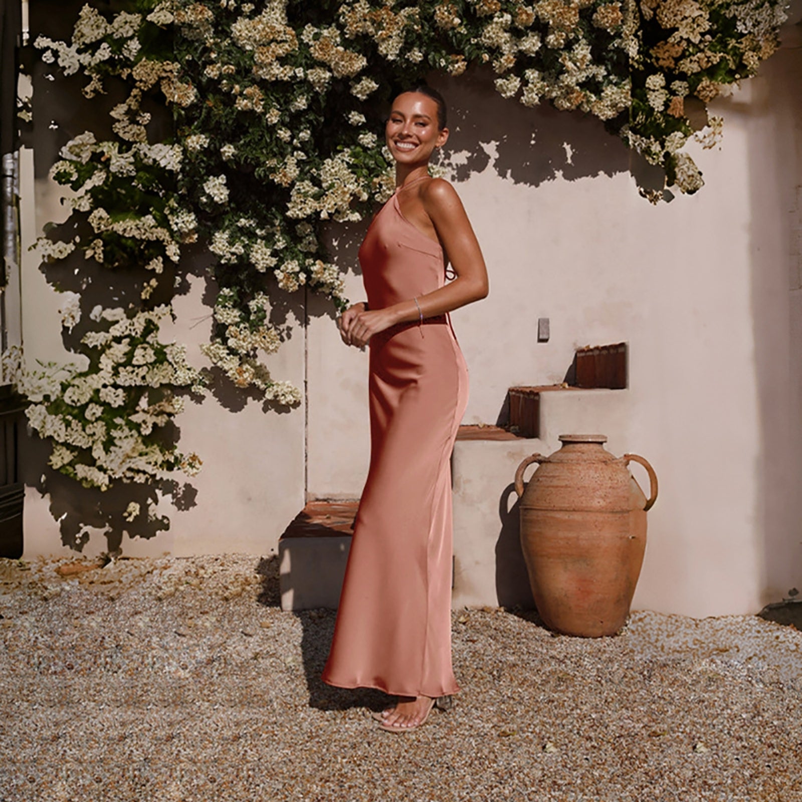 Women Shoulder Straps Maxi Dress