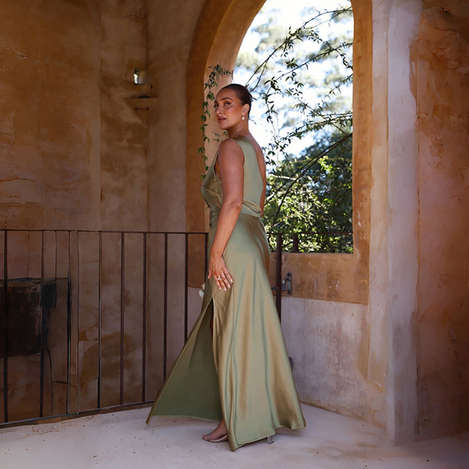 Women One Shoulder Maxi Dress