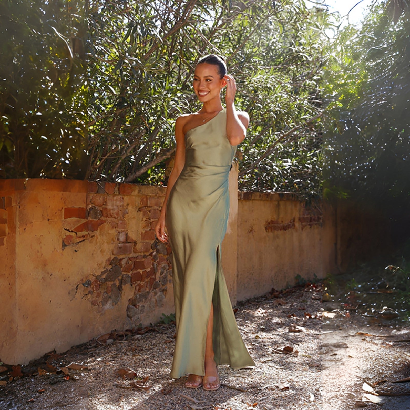 Women One Shoulder Maxi Dress
