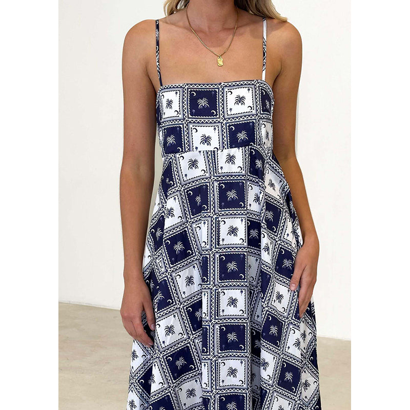 Print Sleeveless A-Line Dress