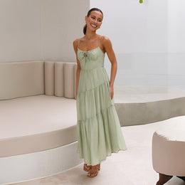 Striped Layered Maxi Dress