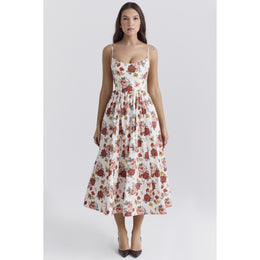 Women Floral Printed Fit & Flare Midi Dress