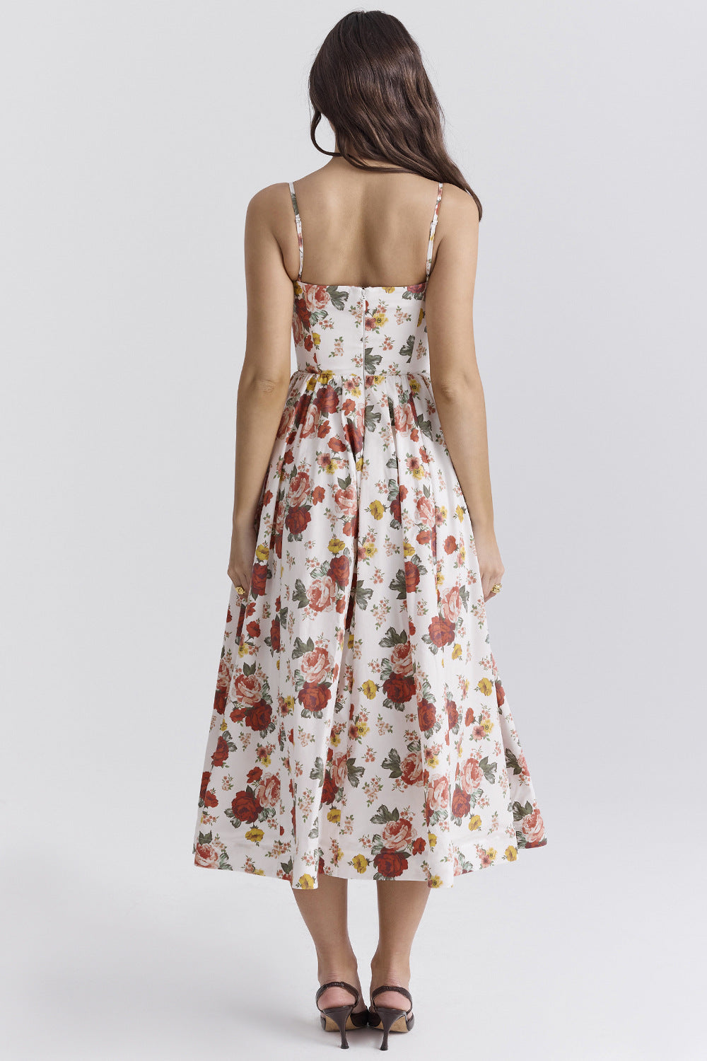 Women Floral Printed Fit & Flare Midi Dress