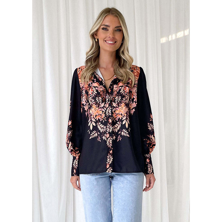 Black Printed Casual Shirt
