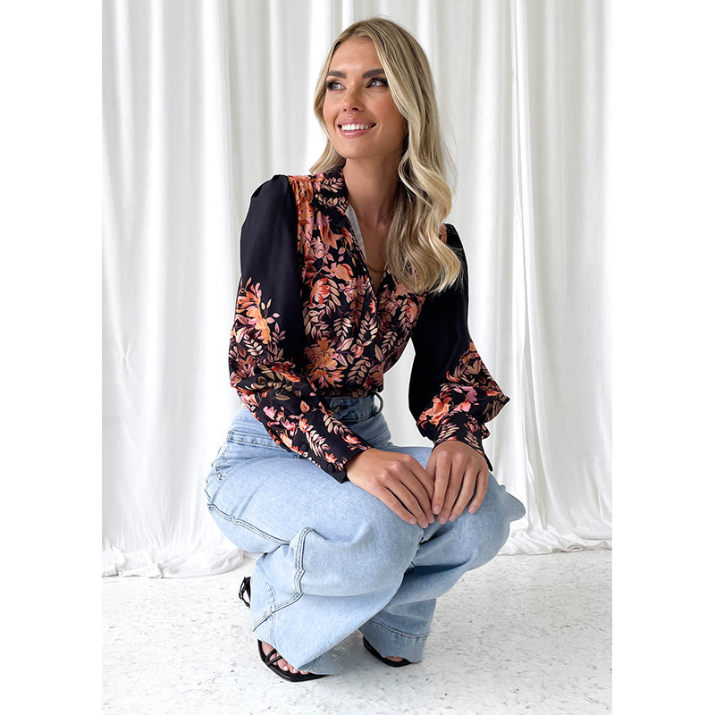 Black Printed Casual Shirt