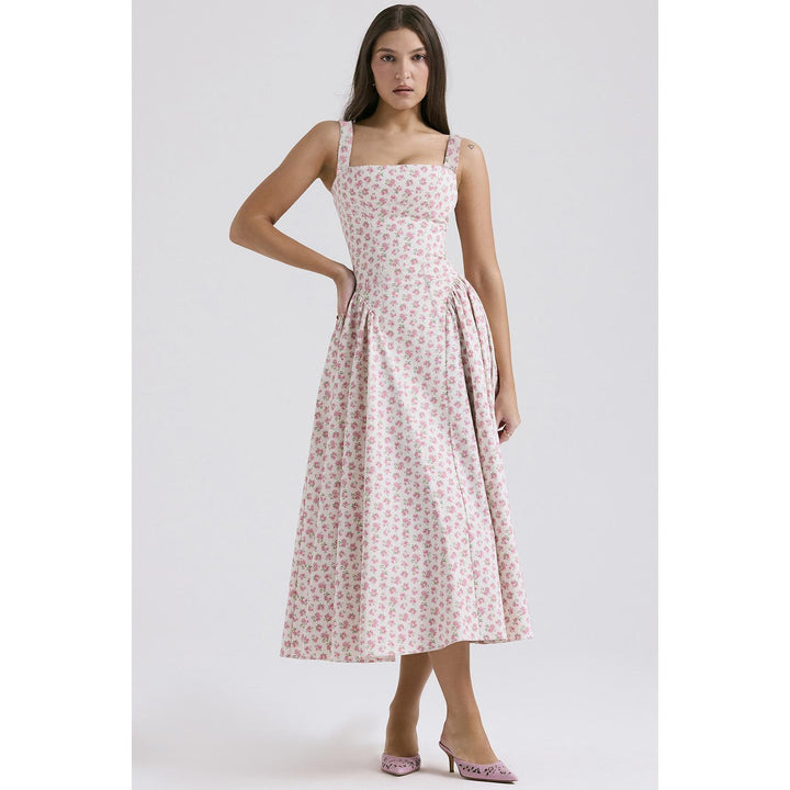 Women Floral Printed Fit & Flare Midi Dress