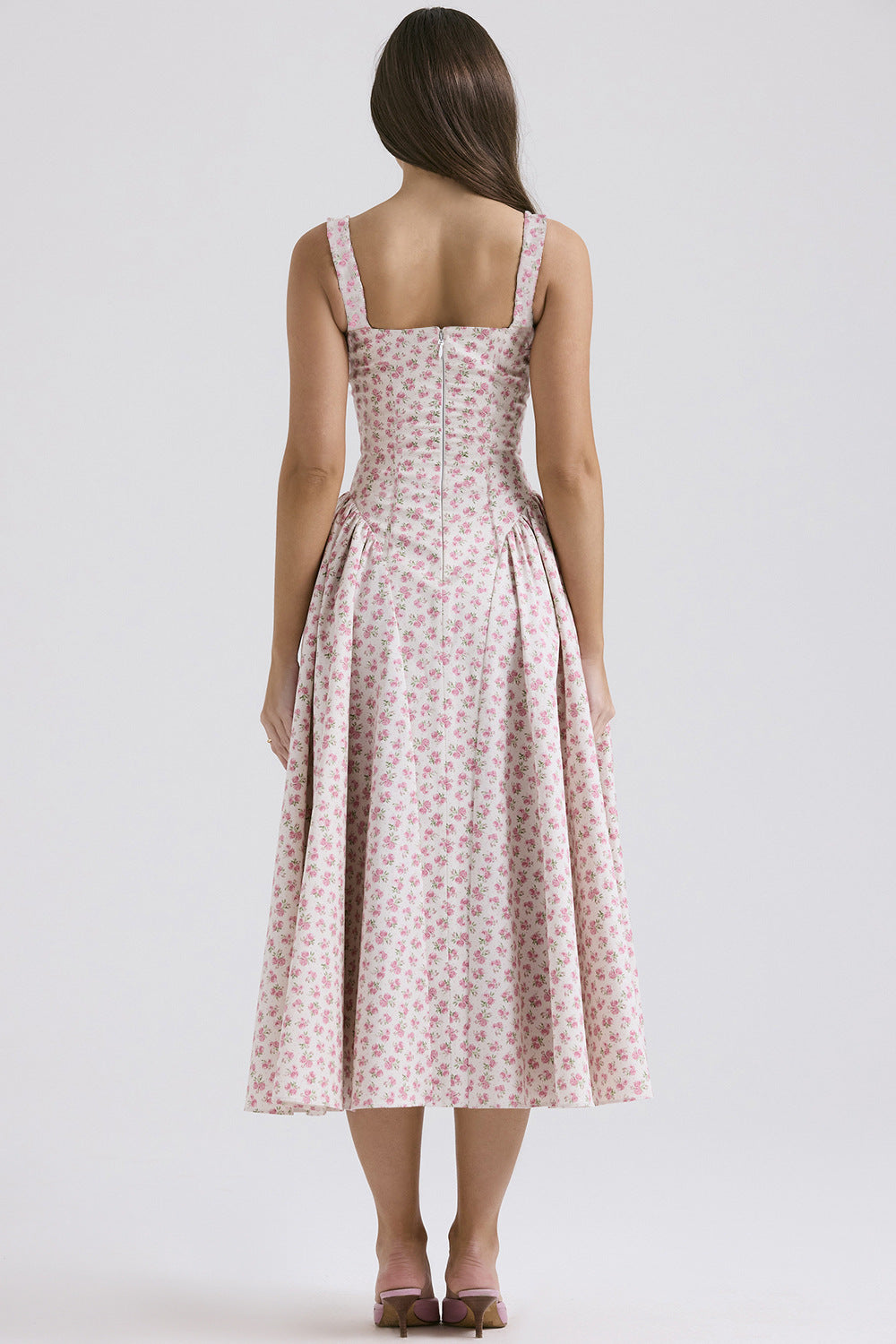 Women Floral Printed Fit & Flare Midi Dress