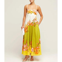 Floral Printed A-Line Maxi Dress