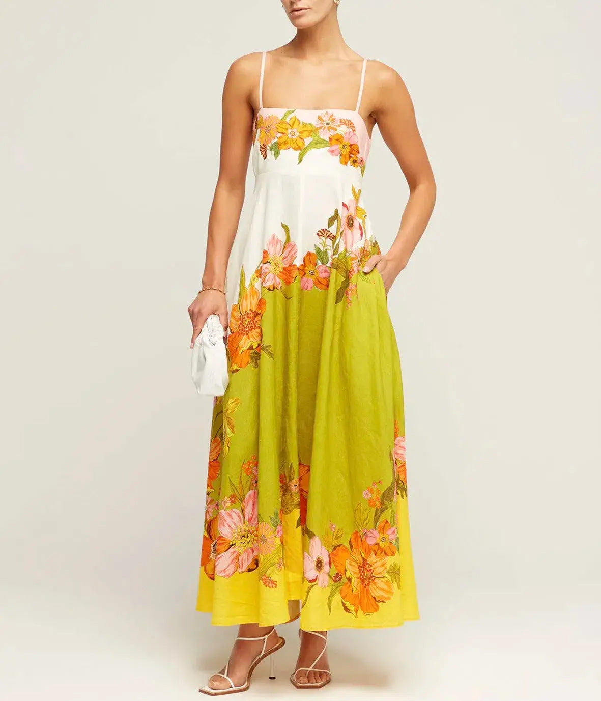 Floral Printed A-Line Maxi Dress