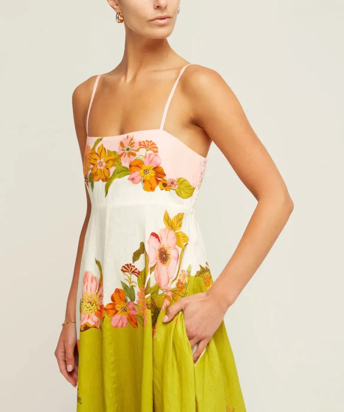 Floral Printed A-Line Maxi Dress
