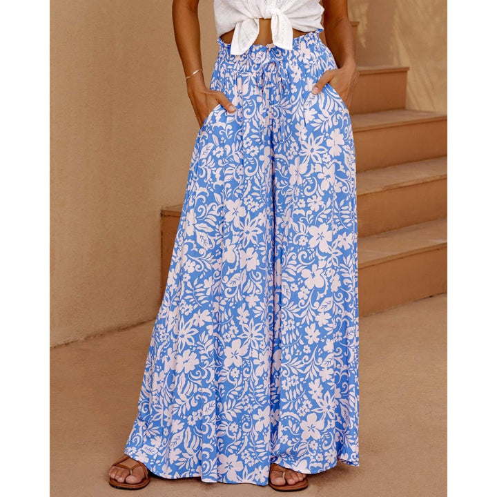 Women Floral Printed Flared Palazzo