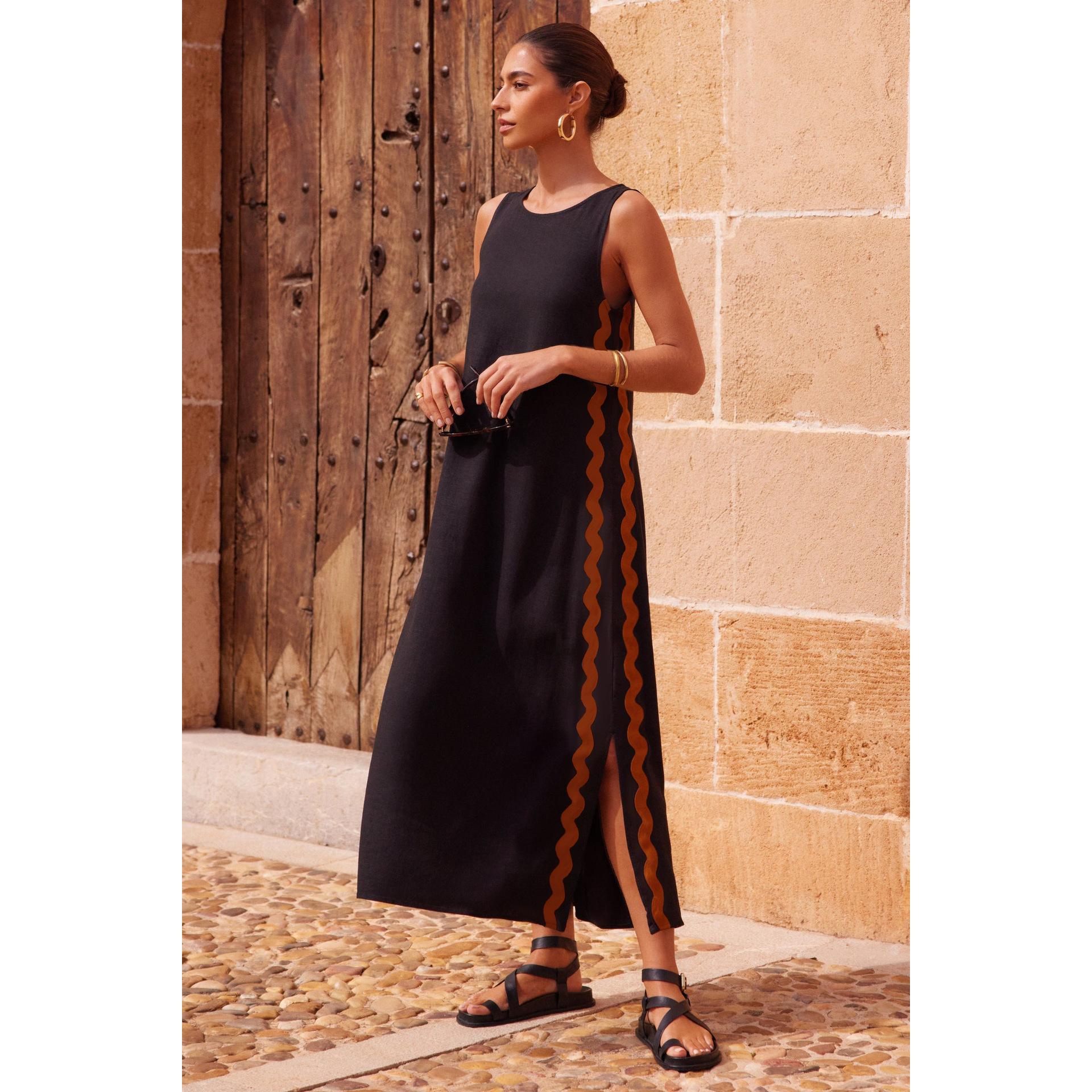 Women Sleeveless A-Line Maxi Dress