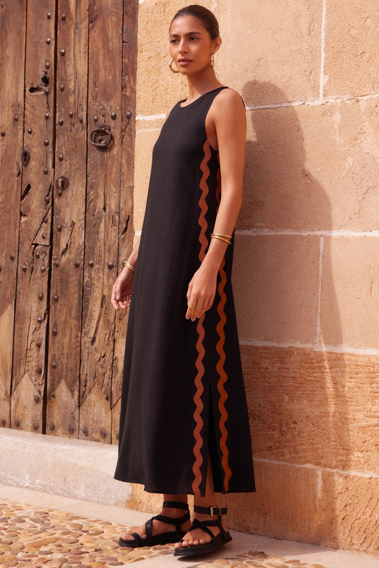 Women Sleeveless A-Line Maxi Dress