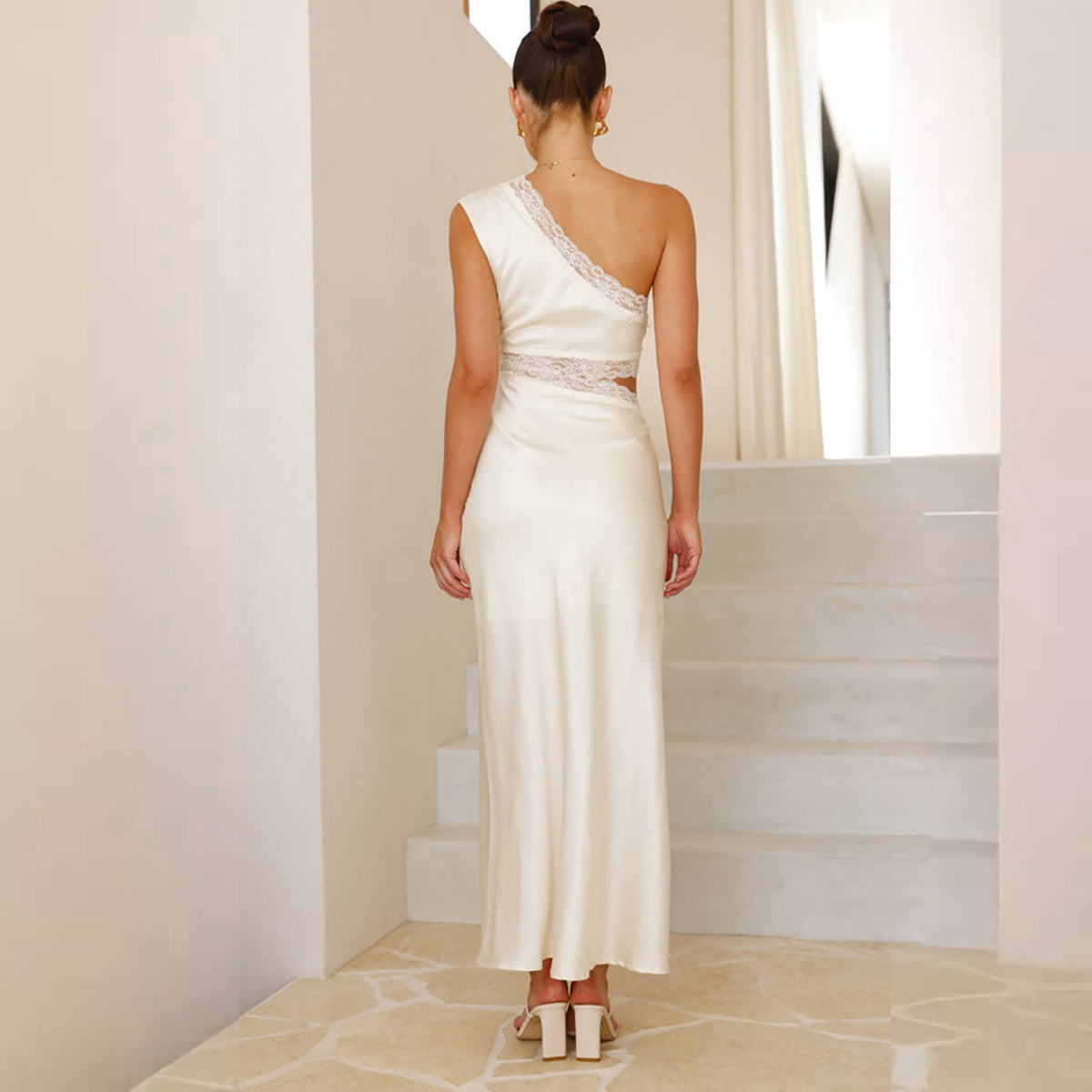 Women One Shoulder Maxi Dress