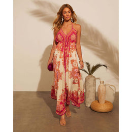 Women Ethnic Motifs Printed A-Line Midi Dress