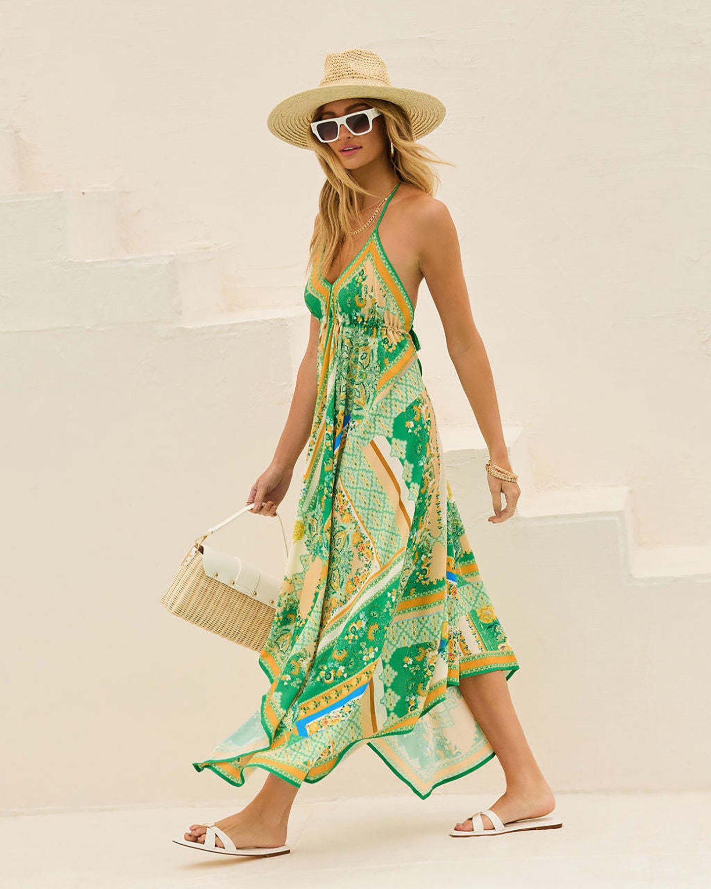 Women Ethnic Motifs Printed A-Line Midi Dress