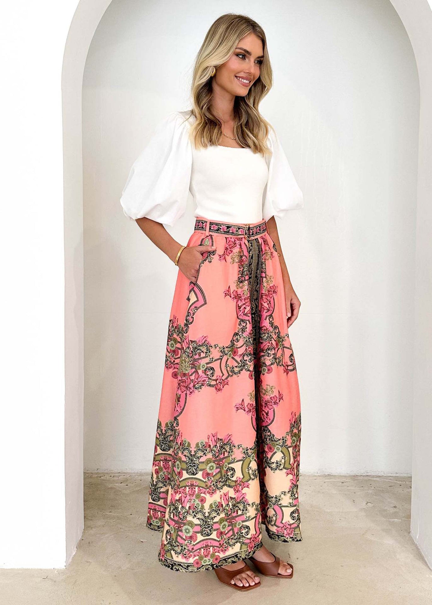 Women A-Line Maxi Skirt