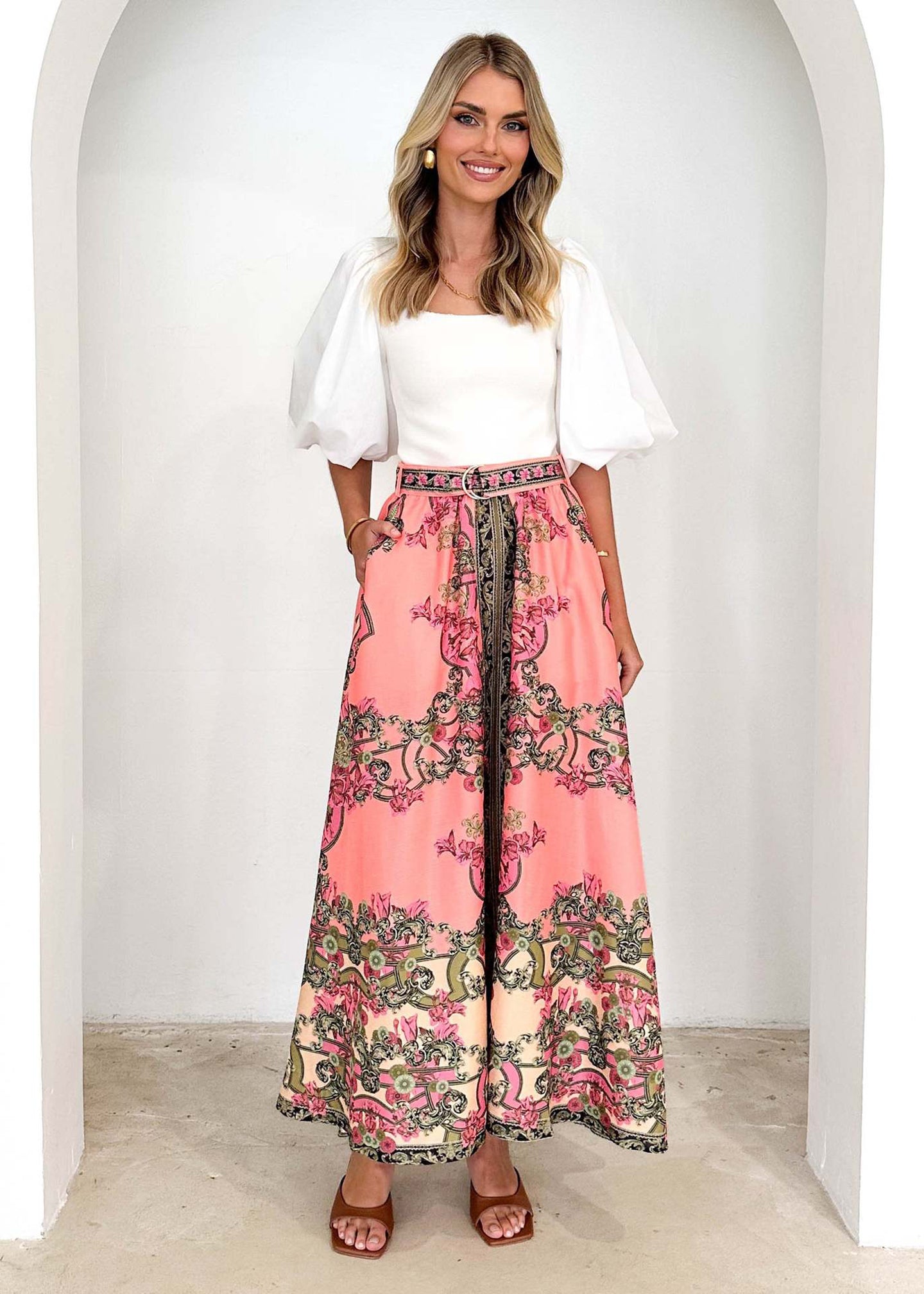 Women A-Line Maxi Skirt