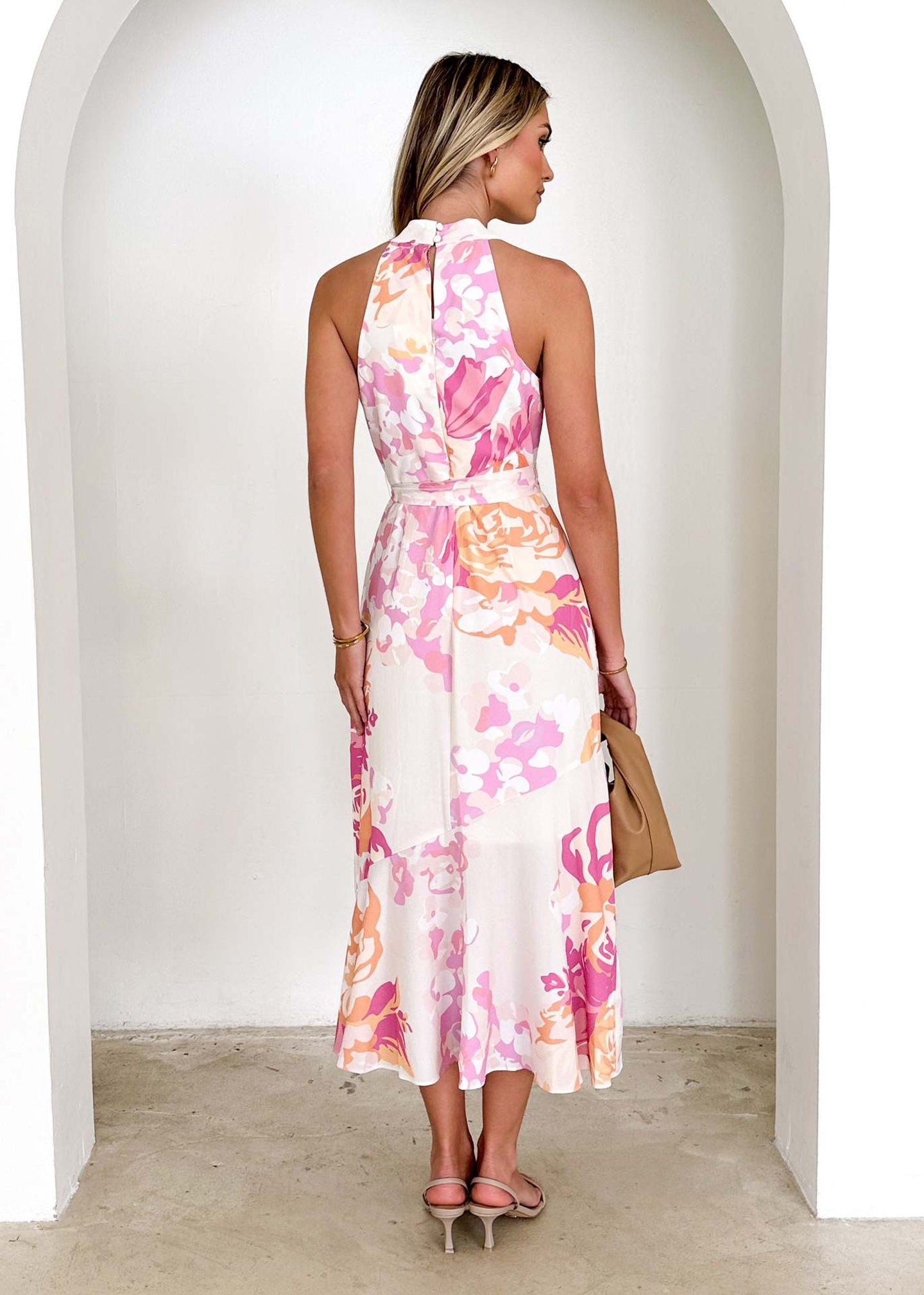 Women Floral Printed Fit and Flare Midi Dress