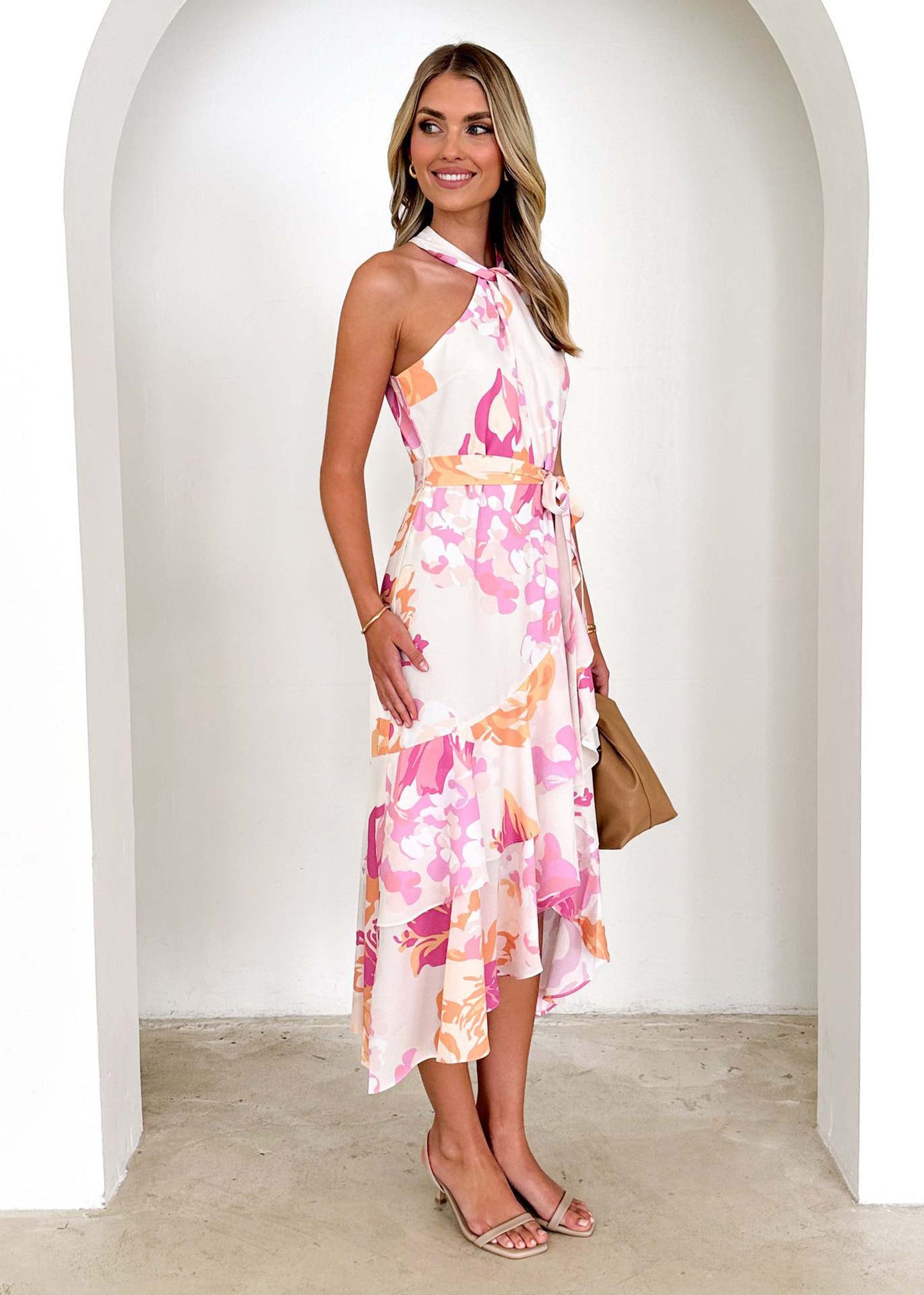 Women Floral Printed Fit and Flare Midi Dress