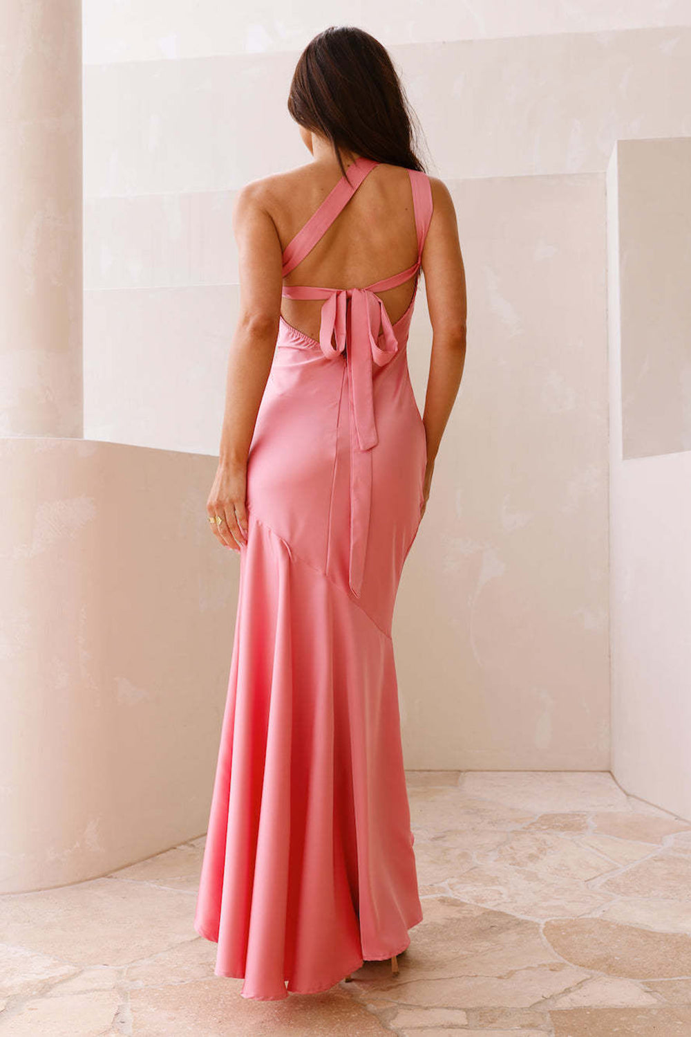 One Shoulder Bodycon Maxi Dress