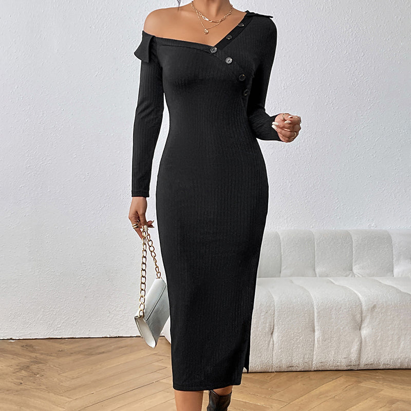 Black Bodycon Midi Dress