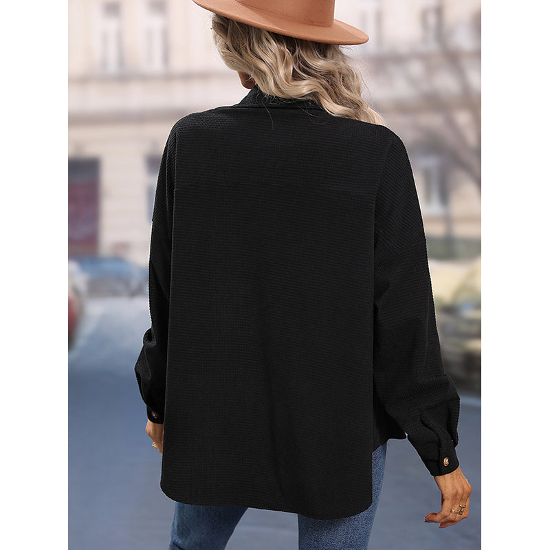 Black Solid Spread Collar Tailored Jacket