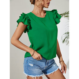 Flutter Sleeves Ruffles Top