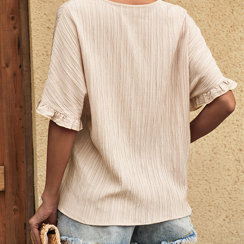 Striped Extended Sleeves Top