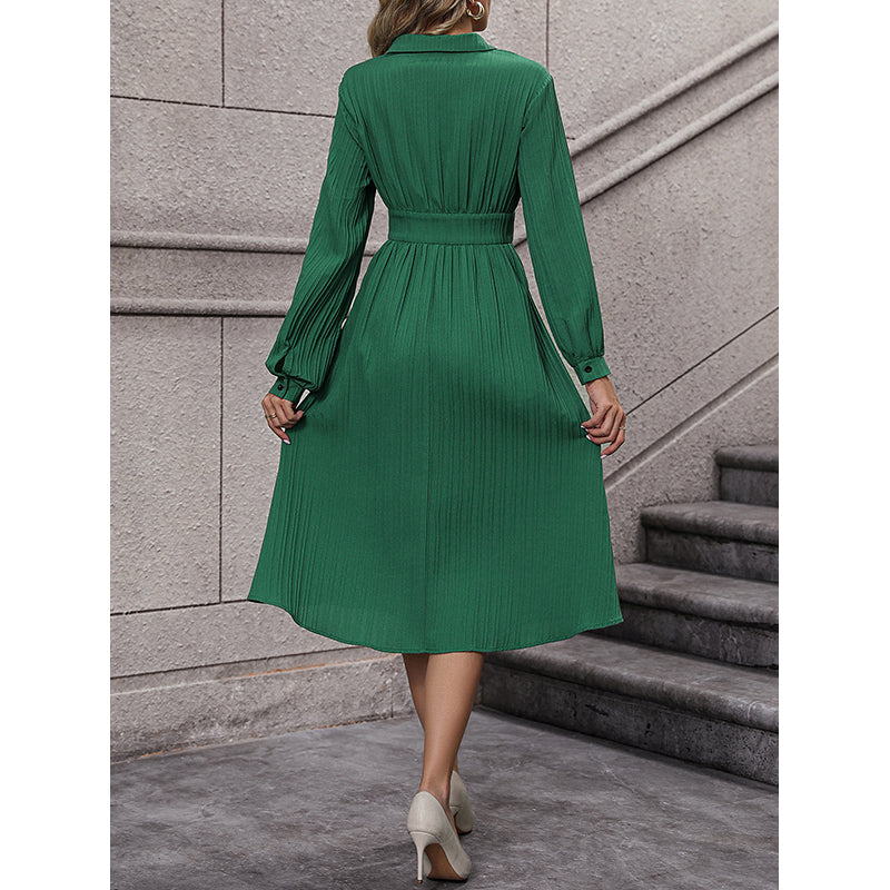 Green & foliage green Shirt Dress