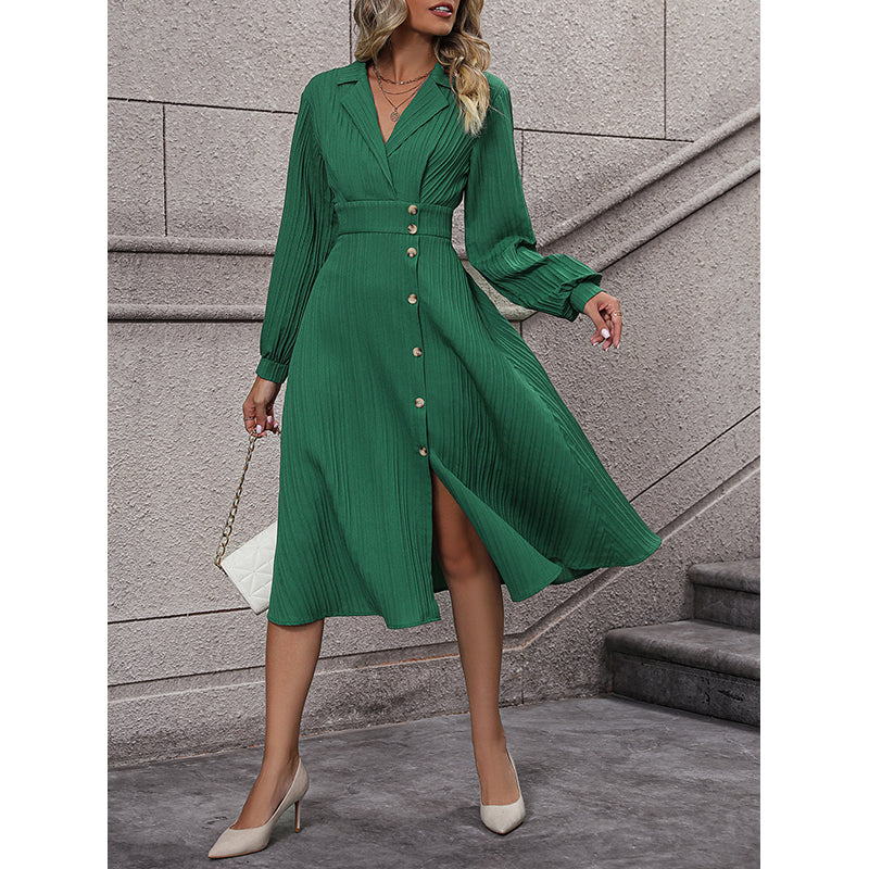Green & foliage green Shirt Dress
