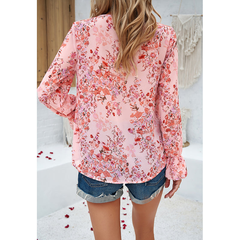 Floral Printed Bell Sleeves Top
