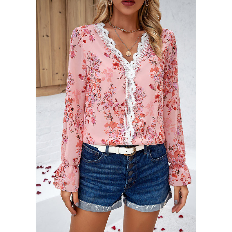 Floral Printed Bell Sleeves Top