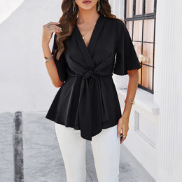 V-Neck Short Sleeves Top