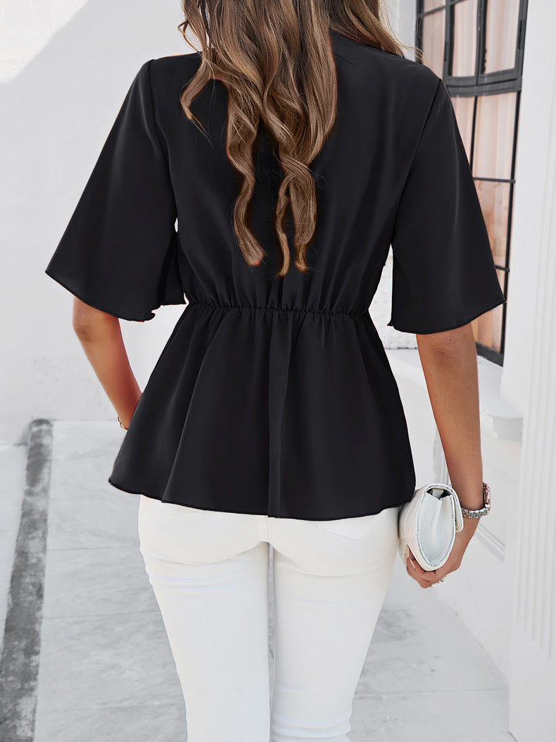 V-Neck Short Sleeves Top