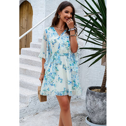 Floral Printed A-Line Dress