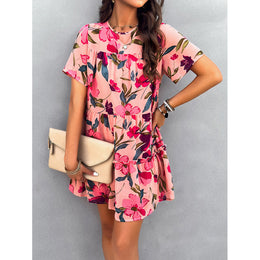 Floral Printed A-Line Mini Dress