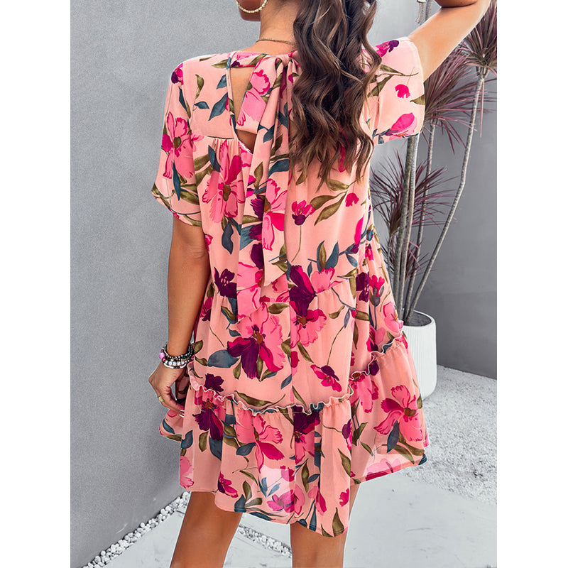 Floral Printed A-Line Mini Dress