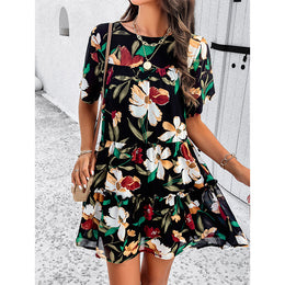 Floral Printed Fit & Flare Dress