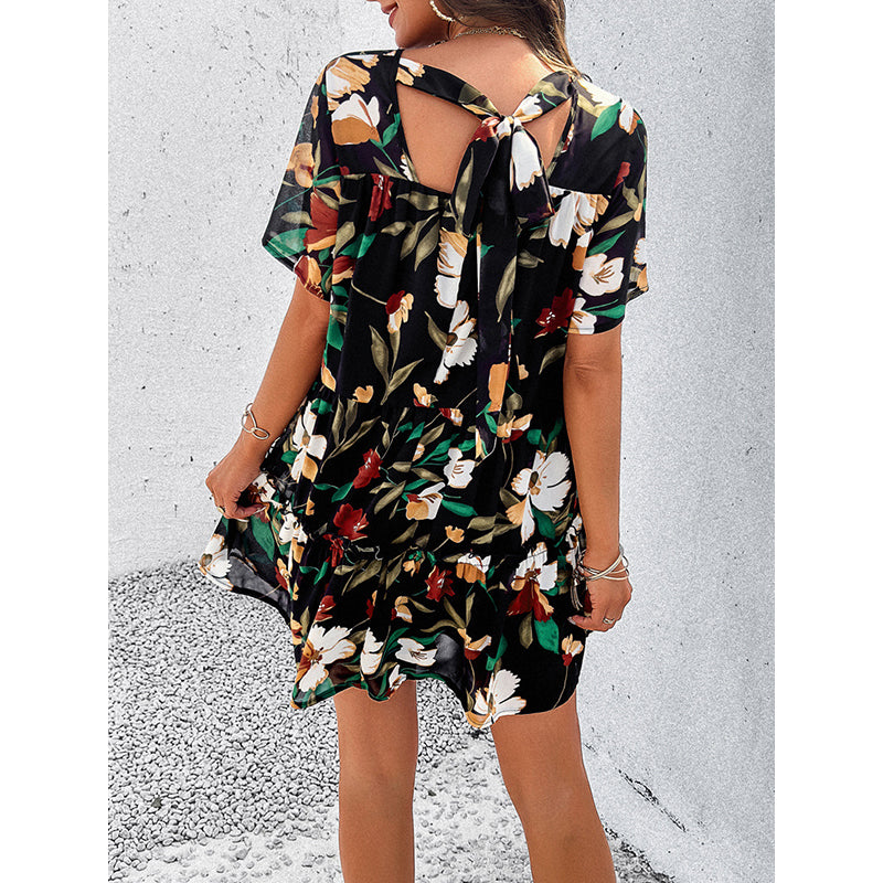 Floral Printed Fit & Flare Dress